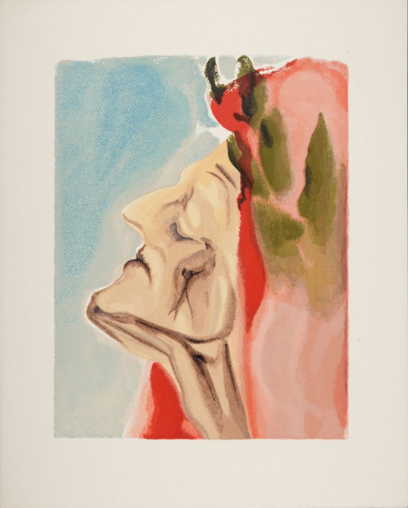Incisione Su Legno Dali - Le Nouveau Doute de Dante, 1963