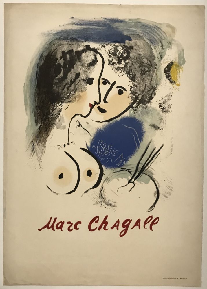 Litografia Chagall - Le Peintre a la Palette (Proof)