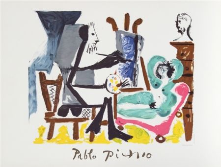 Litografia Picasso - Le Peintre et son Modele