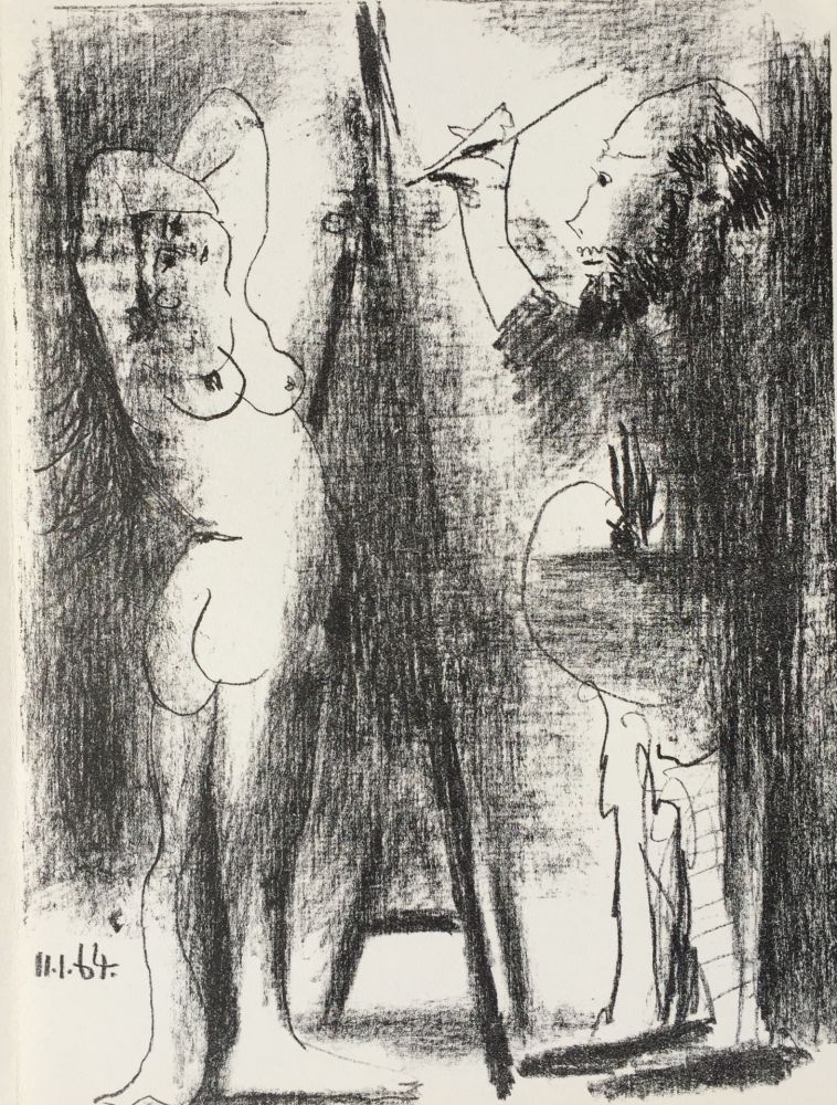 Litografia Picasso - Le Peintre et son Modele (B. 1846)