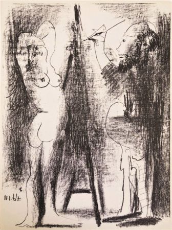 Litografia Picasso - Le Peintre et Son Modèle