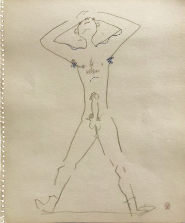 Non Tecnico Cocteau - Le penseur nocturne Original drawing on paper