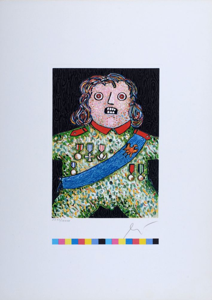 Litografia Baj - Le Petit Général, 1982 - Hand-signed