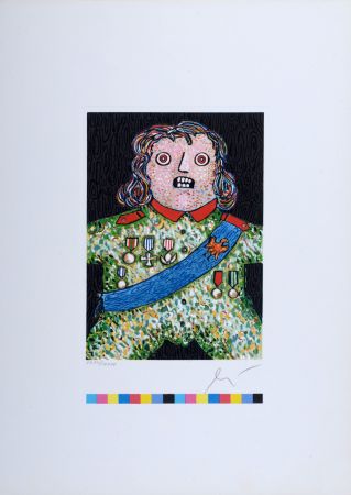 Litografia Baj - Le Petit Général, 1982 - Hand-signed