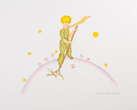 Litografia Saint-Exupéry - Le Petit Prince sur sa planète