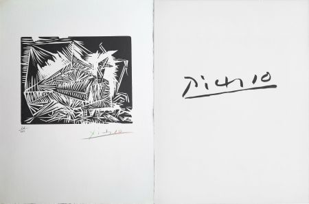 Linoincisione Picasso - LE PIGEONNEAU. Linogravure pour 