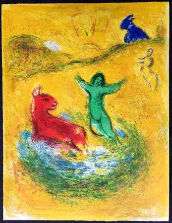 Litografia Chagall - LE PIÈGE À LOUP (de la Suite Daphnis & Chloé - 1961)