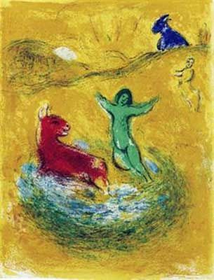 Litografia Chagall - Le piège à loups
