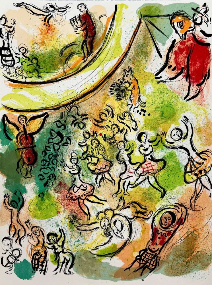 Litografia Chagall - Le Plafond de l'Opéra de Paris