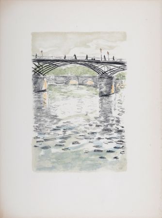 Litografia Marquet - Le Pont des Arts, 1950