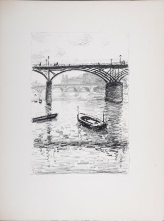 Litografia Marquet - Le Pont des Arts #2 - Rhapsodie Parisienne, 1950