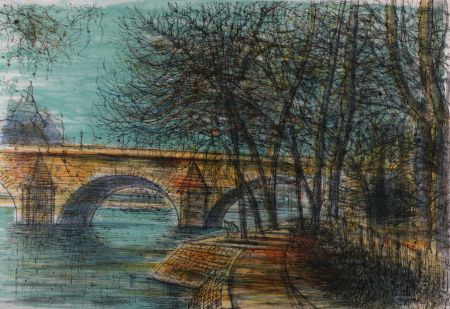 Litografia Carzou - Le Pont Neuf, 1964