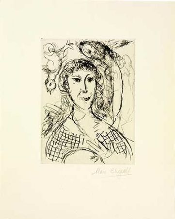 Incisione Chagall - Le portrait du peintre