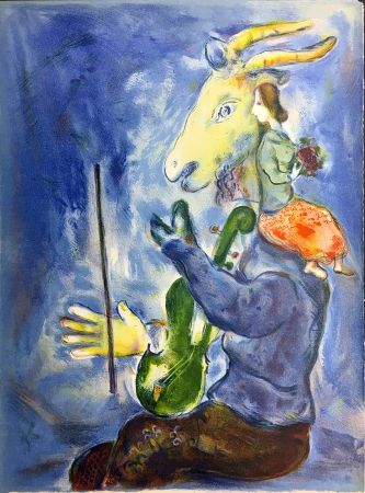 Litografia Chagall - LE PRINTEMPS (Lithographie couleur de 1938).