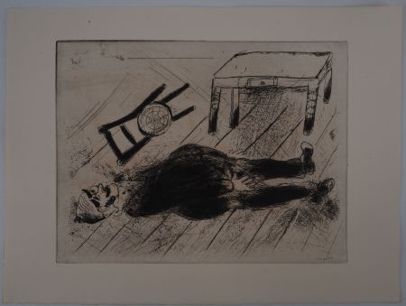 Incisione Chagall - Le procureur en mourut