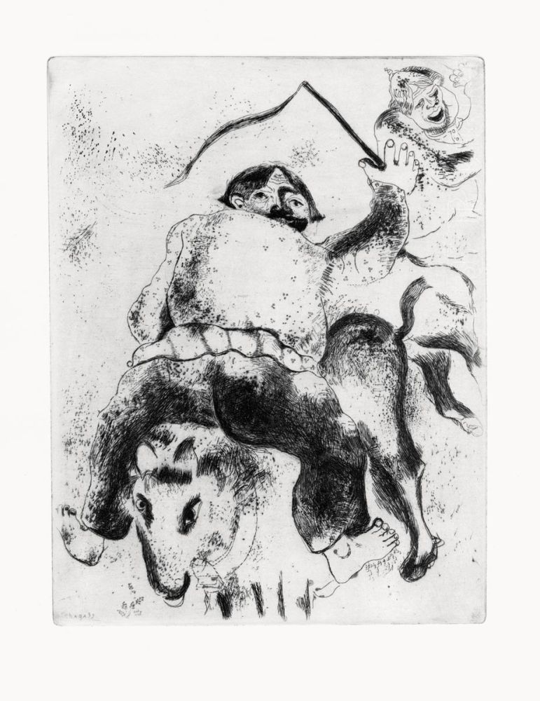 Acquaforte Chagall - Le Père Mitiai et e Père Minial
