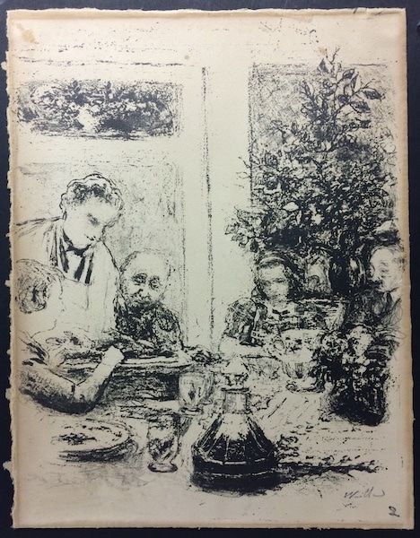 Litografia Vuillard  - Le repas
