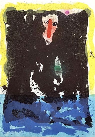 Litografia Miró - Le revenant