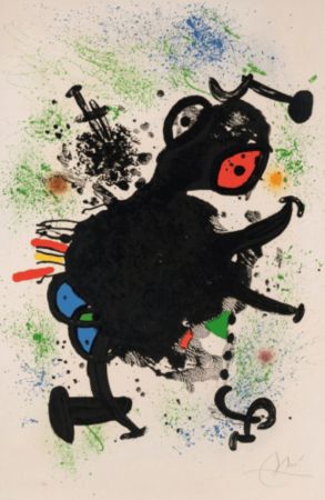Litografia Miró - Le rhinocérine