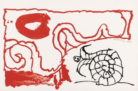 Litografia Alechinsky - Le rêve de l'ammonite 01