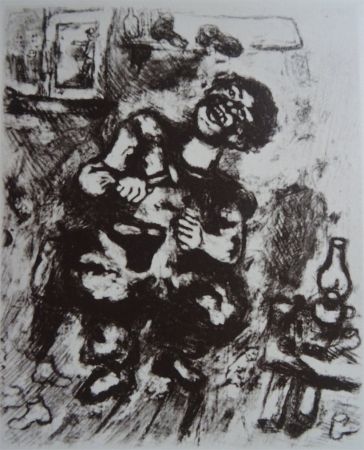 Acquaforte Chagall - Le Savetier et le Financier
