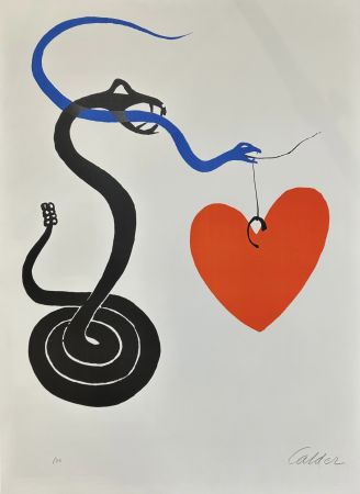 Litografia Calder - Le serpent au cœur