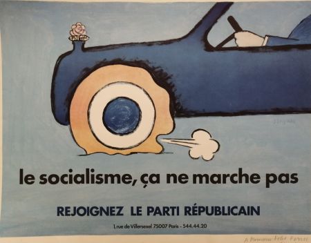 Litografia Savignac - Le Socialisme, ça ne marche pas