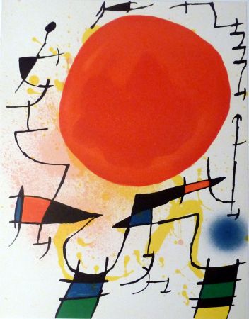 Litografia Miró - Le Soleil Rouge