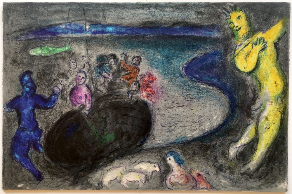 Litografia Chagall - LE SONGE DU CAPITAINE BRYIAXIS (de la suite Daphnis & Chloé, 1961)