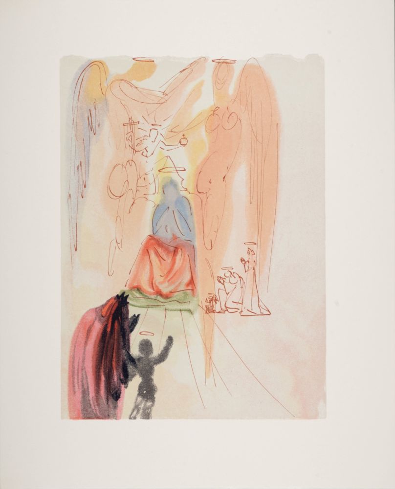 Incisione Su Legno Dali - Le Triomphe du Christ et de la Vierge, 1963