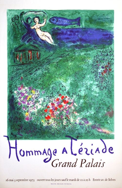 Litografia Chagall - Le Verger Hommage à Terriade 