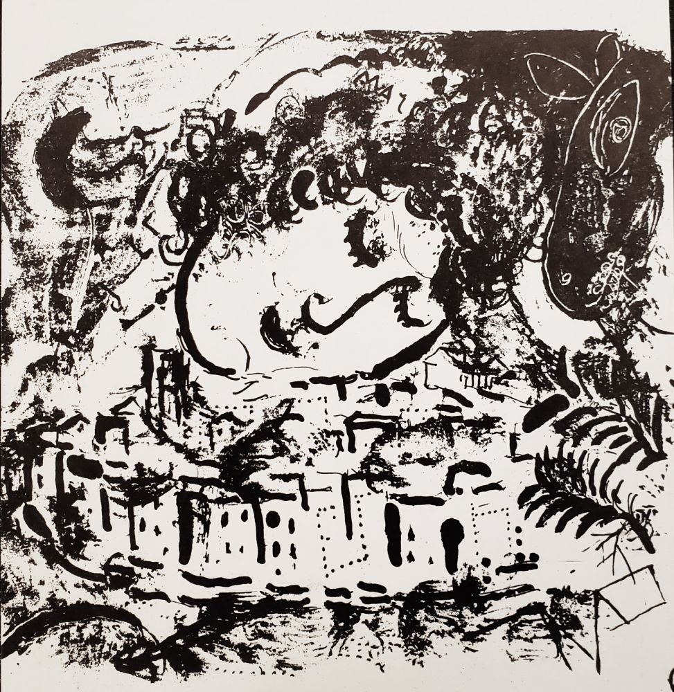 Litografia Chagall - Le village