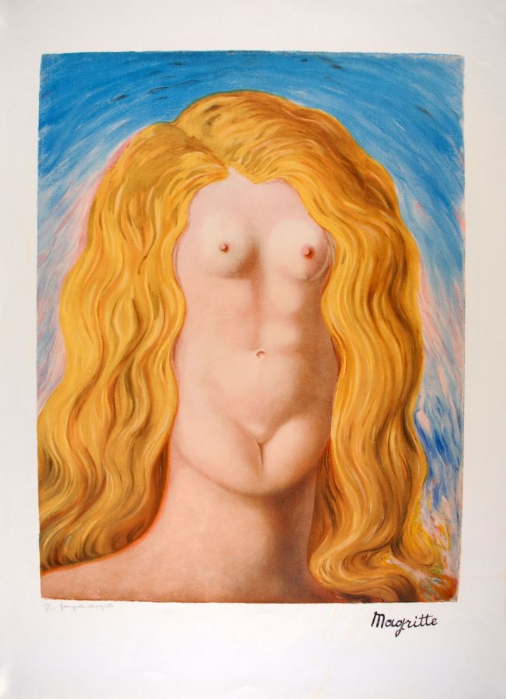 Litografia Magritte - Le Viol - The Rape