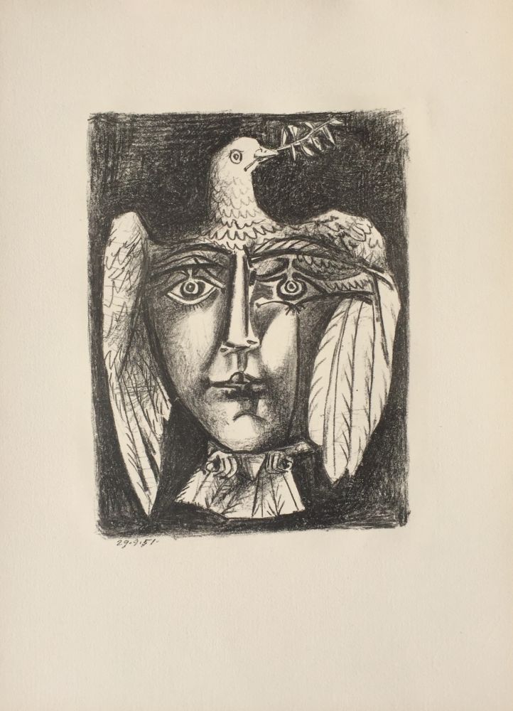 Litografia Picasso - Le Visage de la Paix (B. 687)