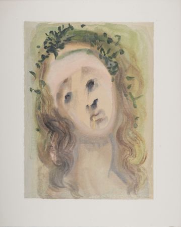 Incisione Su Legno Dali - Le visage de Virgile, 1963