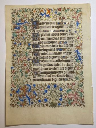 Non Tecnico Dunois - Leaf from a Book of Hours, use of Rouen
