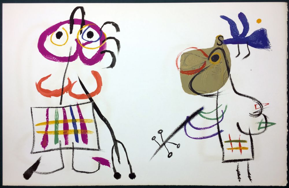 Litografia Miró - L'Enfance d' Ubu. 14ème planche. 1975