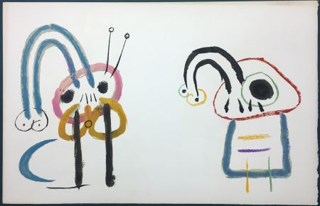 Litografia Miró - L'Enfance d' Ubu. 16ème planche. 1975