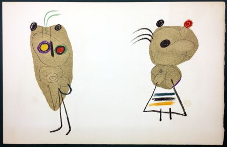 Litografia Miró - L'Enfance d' Ubu. 18ème planche. 1975