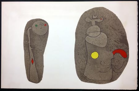 Litografia Miró - L'Enfance d' Ubu. 8ème planche. 1975