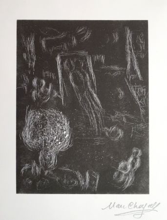 Linoincisione Chagall - L'envol