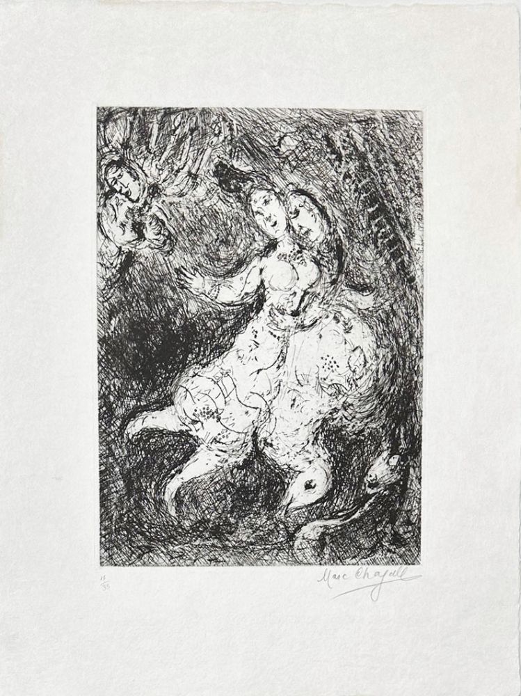 Incisione Chagall - L'envolée