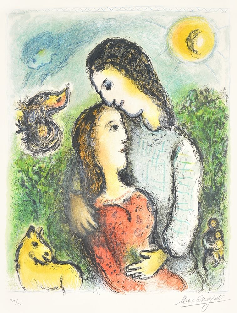 Litografia Chagall - Les Adolescents (The Adolescents)