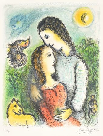 Litografia Chagall - Les Adolescents (The Adolescents)