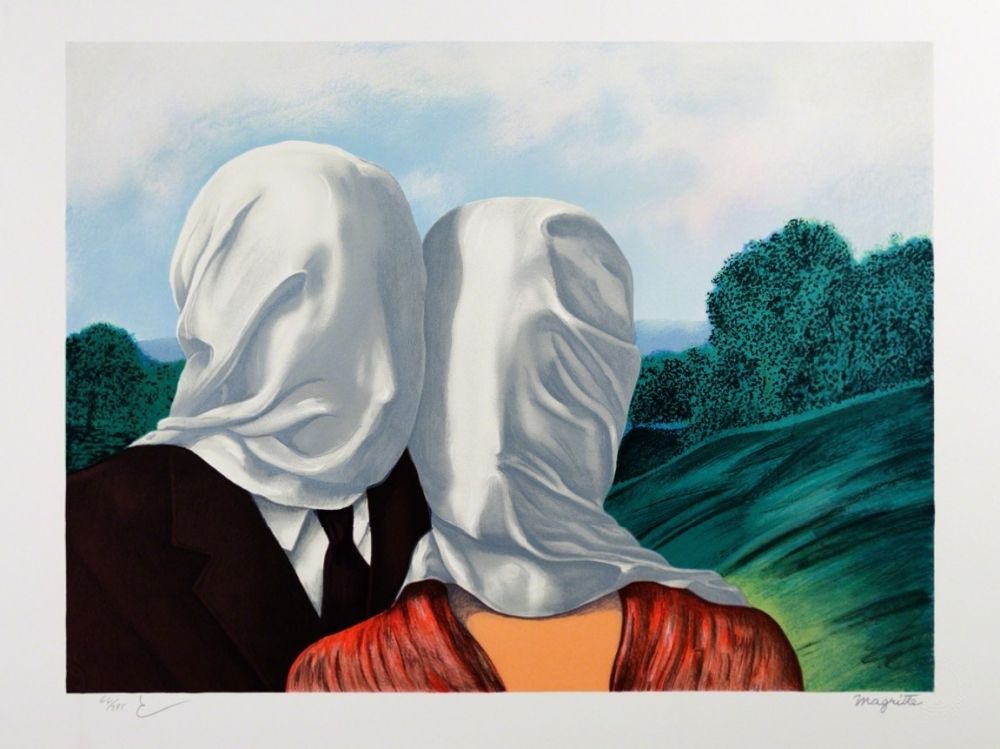 Litografia Magritte - Les Amants