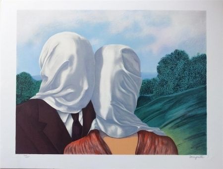 Litografia Magritte - Les amants (The Lovers)