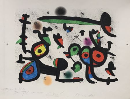 Litografia Miró - Les Amoureux et Luna Park I