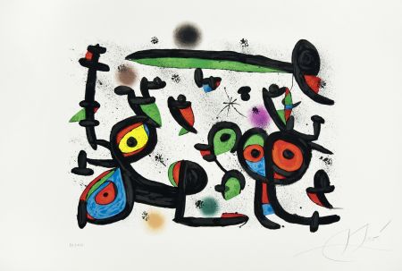 Litografia Miró -  Les Amoureux et Luna Park I
