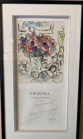 Litografia Chagall - Les anémones 