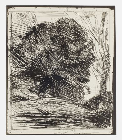 Non Tecnico Corot - Les Arbres dans la Montagne (Trees on the Mountain)